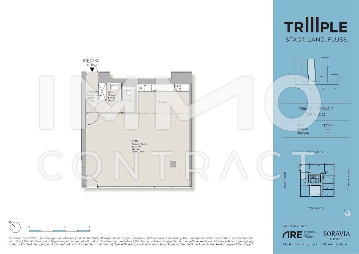 Grundriss Top 18578 — TrIIIple — 1 Zimmer — 71,3 m² — 2nd floor — Schneeberg — Grundriss 1/2