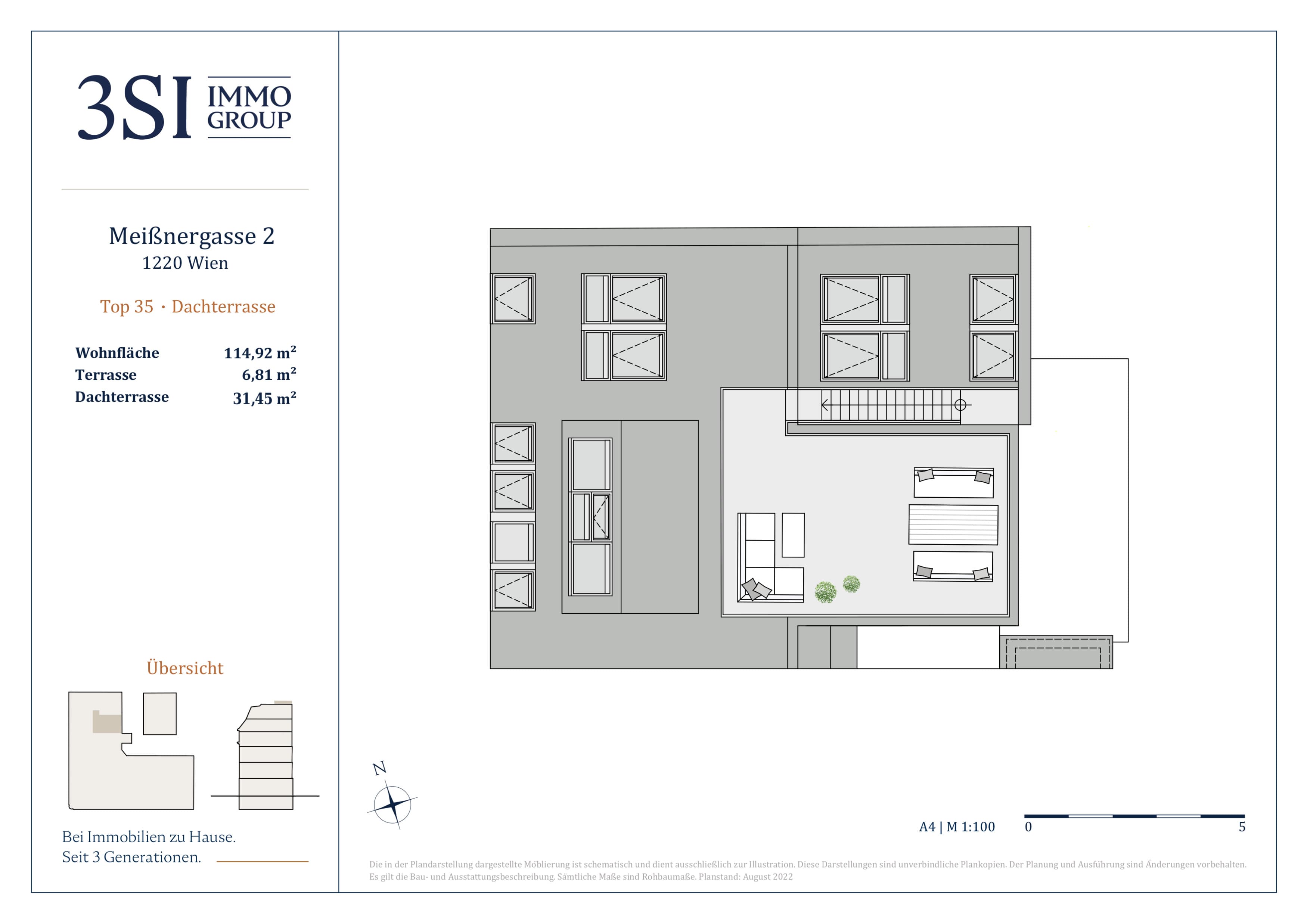 Grundriss Top 35 — Two Souls — 4 Zimmer — 114,9 m² — 1st attic floor / 2nd attic floor — Grundriss 3/3
