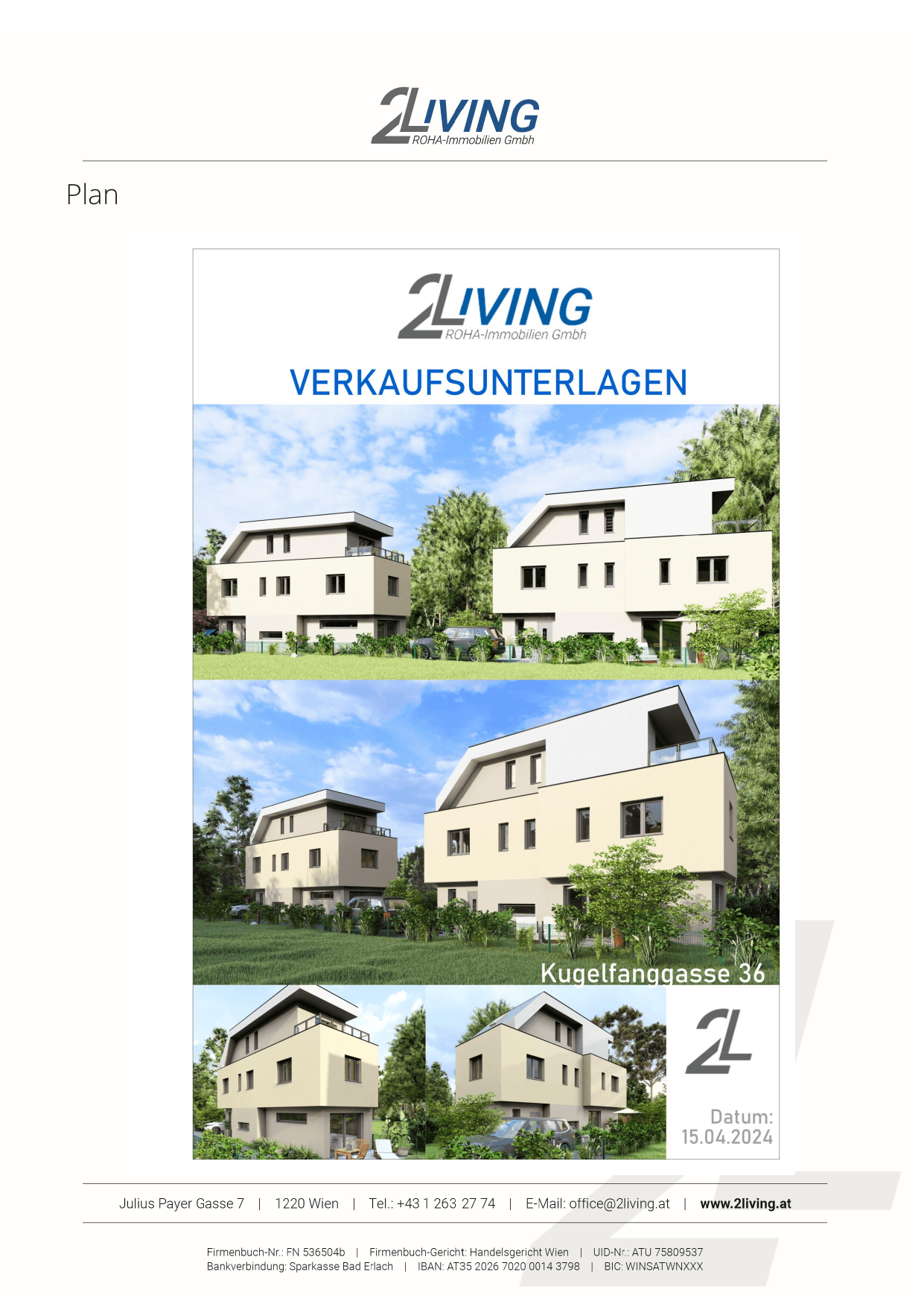 Grundriss Top 2 — Vindobona Living — 4 Zimmer — 124 m² — Ground floor / 1st floor / 2nd floor — Süd — Grundriss 6/6