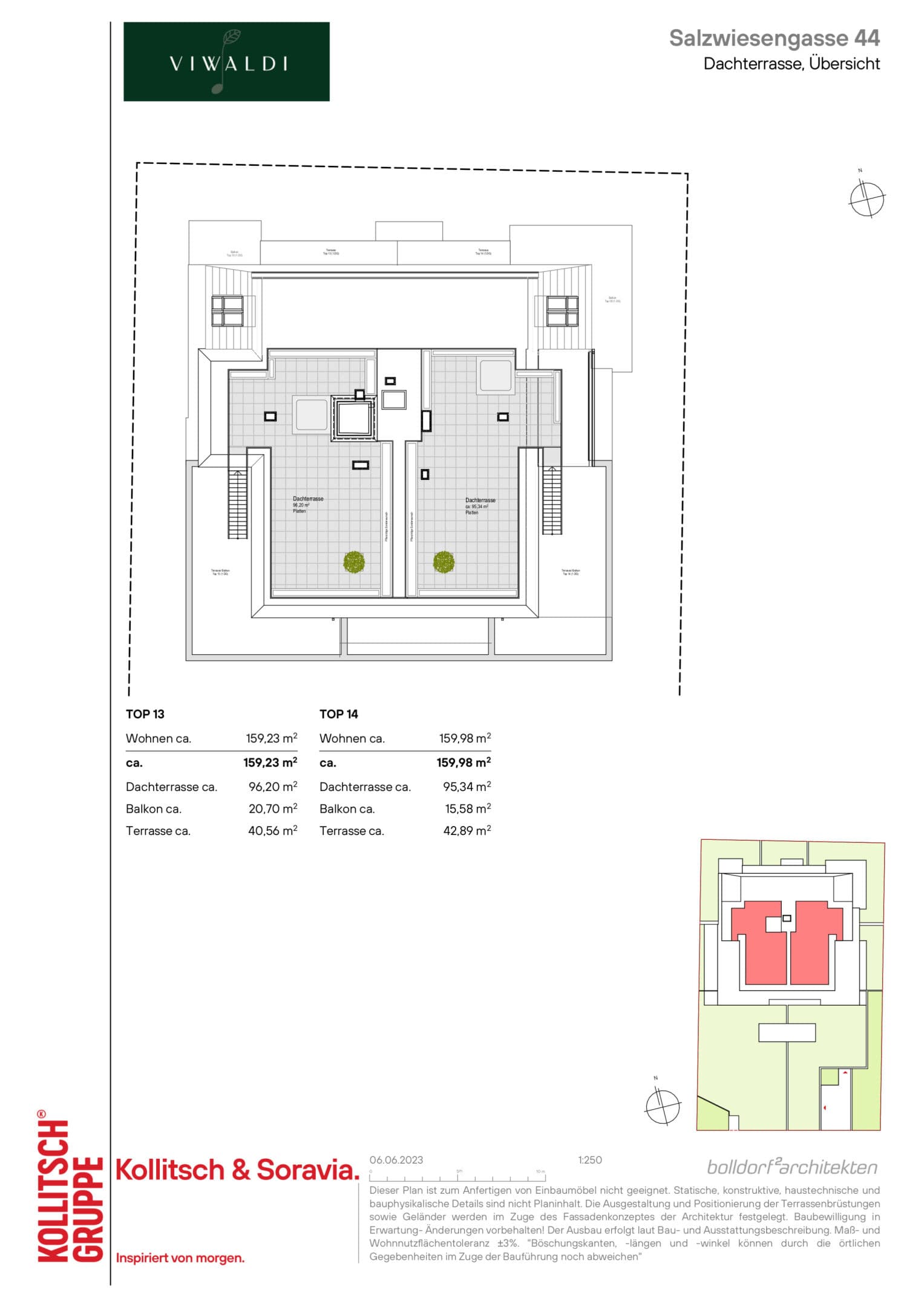 Grundriss Top 13 — Viwaldi — 5 Zimmer — 159,3 m² — 1st attic floor