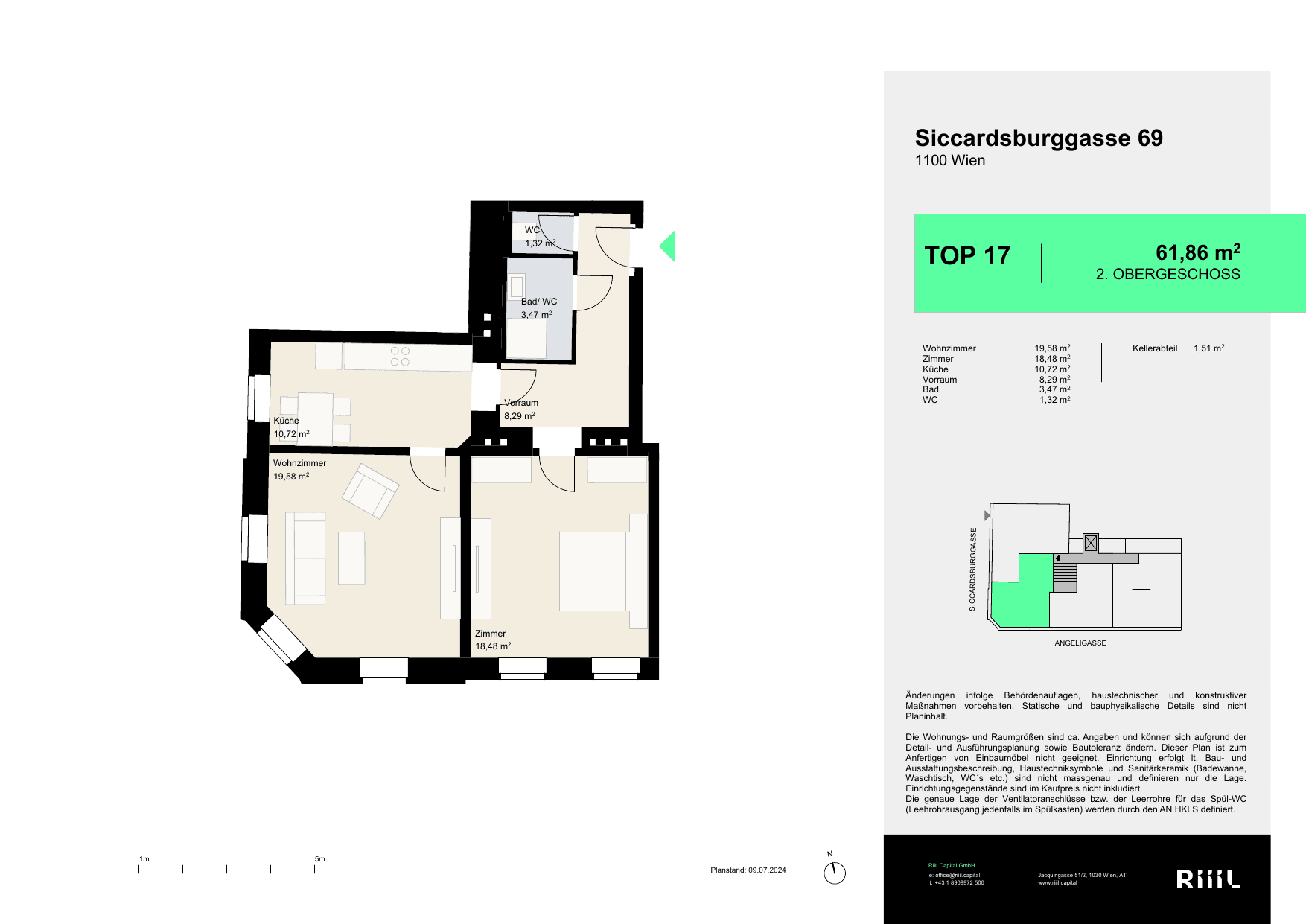 Grundriss Top 17 — Your Favorite — 2 Zimmer — 62 m² — 2nd floor