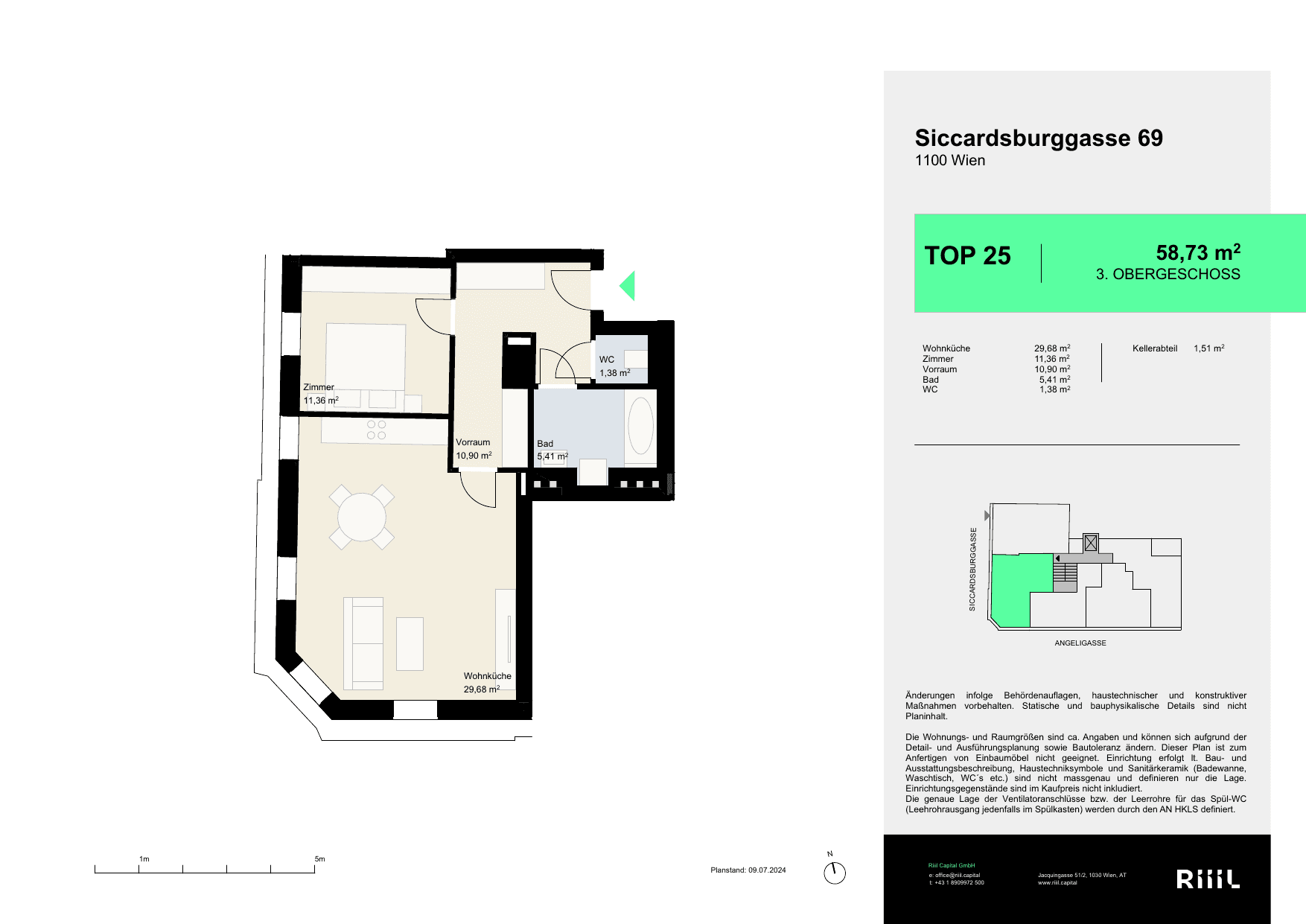 Grundriss Top 25 — Your Favorite — 2 Zimmer — 59 m² — 3rd floor