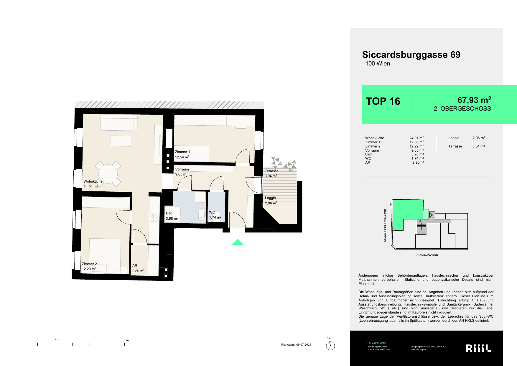 Grundriss Top 16 — Your Favorite — 3 Zimmer — 68 m² — 2nd floor