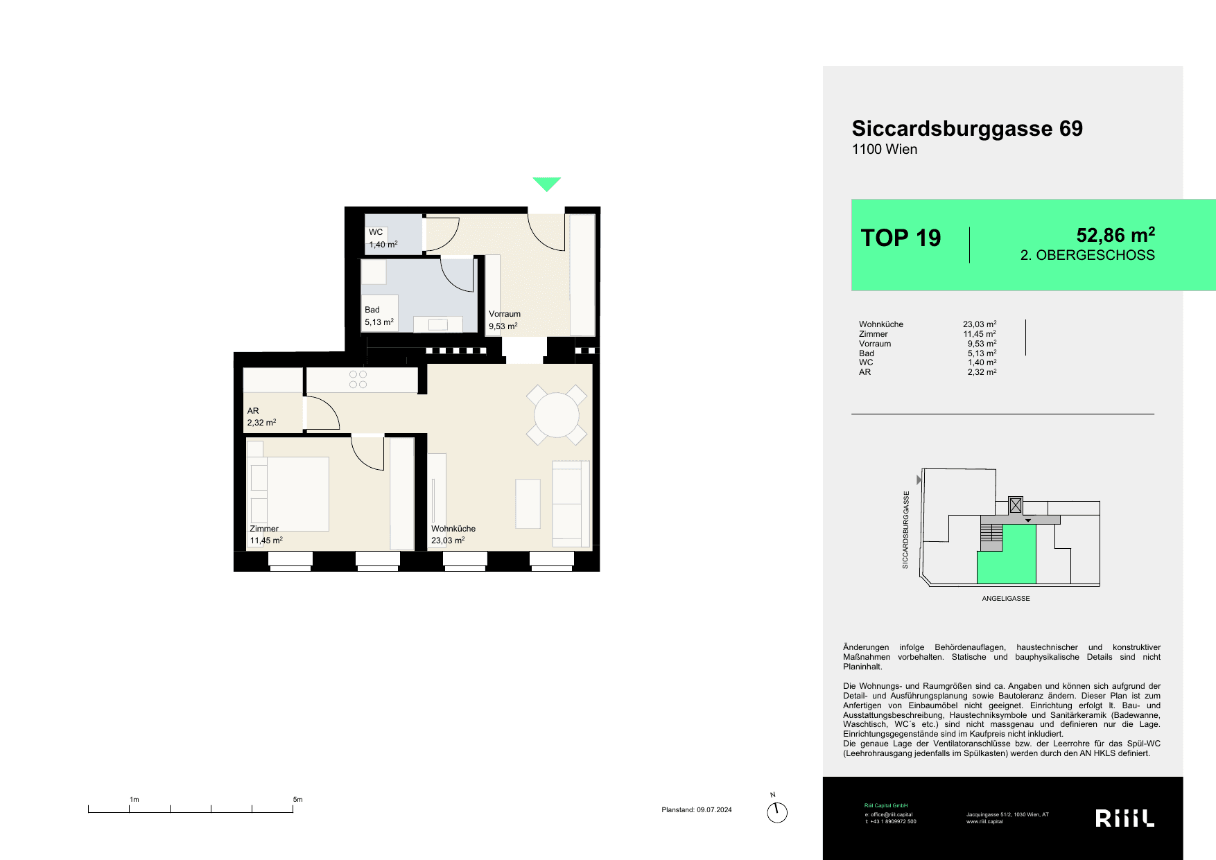 Grundriss Top 19 — Your Favorite — 2 Zimmer — 53 m² — 2nd floor